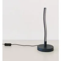 TRANGO LED Tischleuchte, 1er Pack 2017-91A Design Deko-Tischleuchte wellenförmige in Anthrazit-Schwarz *WAVE* Lichtleiste Tischlampe Nachttischlampe Lampe 5 Watt, 400 Lumen LED Leuchtmittel 3000K warmweiß