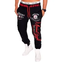 Jaylvis Jogginghose Herren Trainingshose Sport Hose Camouflage Uni Marine Royal Elastikbund mit Tunnelzug