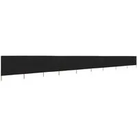 vidaXL Sonnensegel, 9-teiliges Windschutzgewebe 1200 x 160 cm Schwarz
