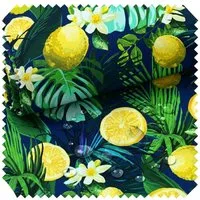novely® Stoff OXFORD 210D D215 Lemon Night Printstoff Outdoor, Wasserabweisend, Outdoor, Meterware, 1lfm