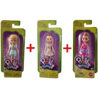Mattel® Spielfigur Mattel Polly Pocket 3er-Set - GKL27 Polly im türkisen Kleid + GKL30 Li