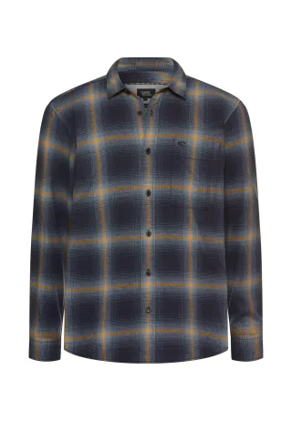 camel active - fleXXXactive® Langarmhemd aus leichtem Flanell dark navy - Gr. - M