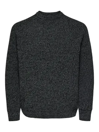 ONLY&SONS - ONSJOIN RLX LS RAGLAN KNIT Black - Gr. - XXL