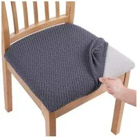 TUWENA Stuhlbezug Stretch Bezug für Stühle Sitzbezüge für Esszimmerstühle Abwaschbar, 2-er Set, Sitzkissenbreite: 36-46cm