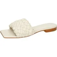 Melvin & Hamilton Eglantine 1 Leder-Geflochtene Schuhe für Damen Pantolette Flache Absätze, Echtes Leder, Von Hand geflochten