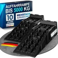 Werkthor Auffahrrampe Auffahrrampe Pkw – [2er Set] Auto Rampe bis 5T – Robuste Hebebühne