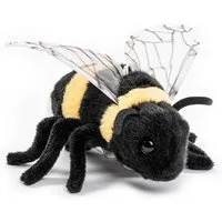 Uni-Toys Kuscheltier Hummel - 16 cm (Länge) - Plüsch-Insekt, Biene - Plüschtier, zu 100 % recyceltes Füllmaterial