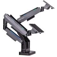 Dual RGB Gaming Monitor Arm, Monitorhalterung schwarz, für Monitore 17" - 35"