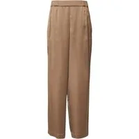 s.Oliver BLACK LABEL Stretch-Hose braun,Casual,Polyester,Unifarben,Wide Leg,Mittel