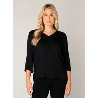 Base Level Shirtbluse mit V-Ausschnitt