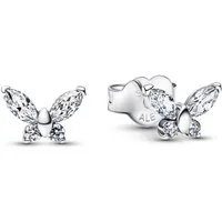 Pandora Paar Ohrstecker 294263C01, Damen- Schmetterling Silber