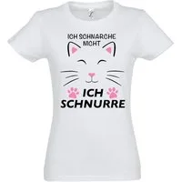 Youth Designz Print-Shirt Schnarchen Schnurren Katze Damen T-Shirt mit lustigem Spruch & Logo Aufdruck