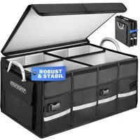 monzana Faltbox (1 St), Kofferraumtasche mit Deckel und Isolierung 65L Trennwände wasserdicht