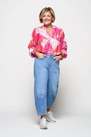 Caroline Tensen Malmö Bluse Rosa/Mehrfarbig