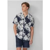 QS Kurzarmhemd Hemd Resort Fit: Hemd mit All-over-Print