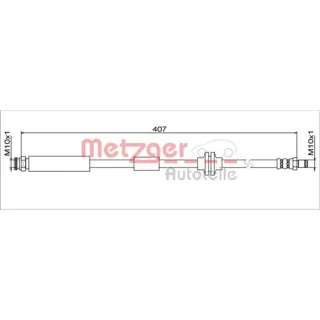 Metzger Bremsschlauch vorne rechts Fiat Tipo 356