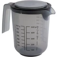 APS Rührschüssel - Rührbecher mit Deckel, inklusive Spritzschutz, Kunststoff, (1-tlg), Ø 12,5 cm, Höhe 16 cm, 1 Liter, aus Polypropylen