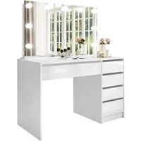 Lookway Schminktisch MADA ELITE mit Spiegel und LED Beleuchtung (1x Schreibtisch 1x Spiegel), Breite: 120 cm