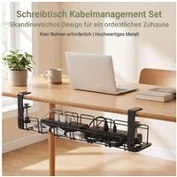 AIMAX Kabelbox Kabelorganizer für Schreibtisch – Bohrfreie Montage
