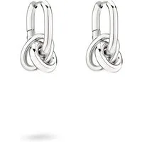 Liebeskind Berlin Paar Creolen Schmuck Geschenk Edelstahl Ohrringe Modern Knot, Einhänger abnehmbar