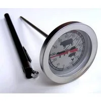 DIW Bratenthermometer Fleischthermometer Bratenthermometer mit Köcher LT-101, Komplettset 1-tlg., Braten-/Fleisch-Einstichthermometer, Schutzkappe, Bedienungsanleitung, Fleisch-Schonung, Schutz-Köcher