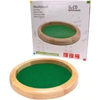 GICO Spielesammlung GICO Würfelteller / Würfelbrett rund aus Holz D. 29 cm 7955