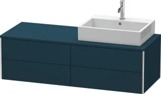 Duravit XSquare Konsolenwaschtischunterbau wandhängend Nachtblau Seidenmatt 1400x548x400 mm - XS4913 XS4913R9898