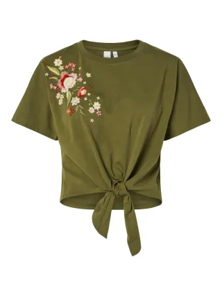 Y.A.S - YASFABIAN SS KNOT TEE S. - FEST S. Capulet Olive - Gr. - S