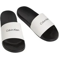 Calvin Klein ESS SLIDE MONOBRAND CV Badepantolette Strandschuh, Pool Slides, Flat, Sommerschuh, Pantolette mit Logo