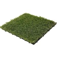 HOME DELUXE Kunststoff-Fliesen KUNSTRASEN FLIESE JUBIN, Terrassenfliese Klickfliese Balkonplatten
