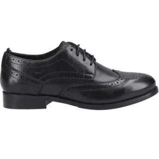 Hush Puppies - "Natalia" Halbschuhe für Damen, Leder (Schwarz/Schwarz)
