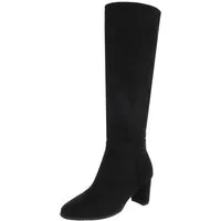 Ital-Design Eleganter Stretch-Stiefel mit Blockabsatz für Damen Stiefel (90827559) Blockabsatz Stiefel in Schwarz