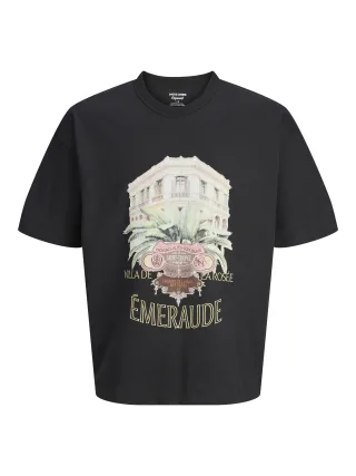 JACK&JONES - JORMENTON PHOTO TEE SS CREW NECK SN JNR Black - Gr. - 140