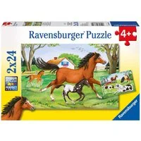 Ravensburger Verlag GmbH Puzzle Ravensburger Puzzle Pferde 2x24 Teile, Puzzleteile