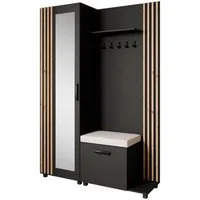 Beautysofa Garderoben-Set Livia – Design, Funktion und Ordnung in Perfektion, (Geräumiger Schuhschrank, mit praktischer Kleiderstange)
