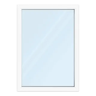 Fenster 100x140 cm, Kunststoff Profil aluplast IDEAL® 4000, Weiß, 1000x1400 mm, einteilig festverglast, 2-fach Verglasung, individuell konfigurieren