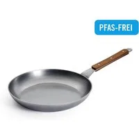 WOLL Bratpfanne Woll Carbon Steel Flachpfanne, Karbon-Stahl (1-tlg), natürlicher Antihafteffekt nach dem Einbrennen