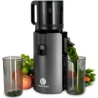 VENTRAY Slow Juicer Entsafter 120mm Große Einfüllöffnung, Für Obst und Gemüse, 250 W, Kaltpress-Technologie, Leicht Rein, doppeltes Filtersystem, BPA-frei