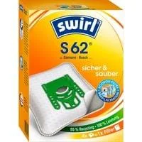 Staubsaugerbeutel S62 EcoPor 4 Beutel + 1 Filter, für Siemens, Bosch