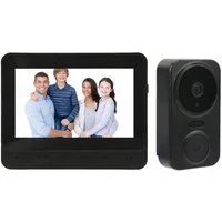 MOPUEA Video-Türsprechanlage Kabellose Video-Türklingel-Gegensprechanlage, Monitor mit HD-Türkamera