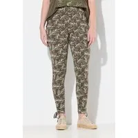 Ulla Popken Leggings Leggings Saumraffung schmales Bein Biobaumwolle