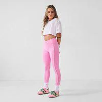 MP Damen X Tatiana Contrast Dipped Waist Leggings - Rosa - XXL