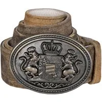 German Wear Ledergürtel GW1901-Gürtel Trachtengürtel aus Echtleder für Lederhosen mit Schnalle