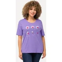 Ulla Popken T-Shirt T-Shirt Blüten Classic Rundhals Halbarm