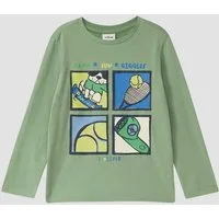 s.Oliver Langarmshirt T-Shirt Langarmshirt mit Frontprint