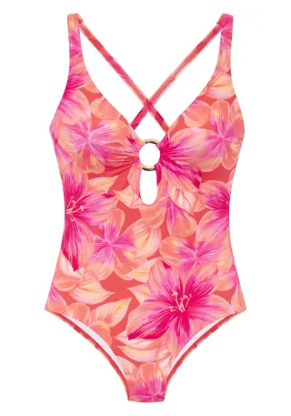 s.Oliver LM Badeanzug peach-print - Gr. - 36A