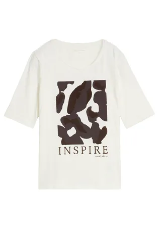 Tom Tailor - T-Shirt mit Frontprint weiß - Gr. - XXL