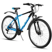 HILAND Mountainbike 26 27 29 Zoll Herren-Mountainbike,MTB Fahrrad für Erwachsene, 18-Gang, Federgabel, Aluminiumrahmen, Mechanische Scheibenbremsen