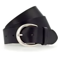 Tamaris Ledergürtel Charlotte Silver mit Logoschriftzug auf der Gürtelschlaufe, Basic-Style