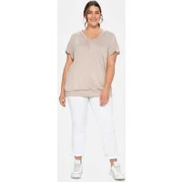 Sheego T-Shirt T-Shirt Kurzarm mit Flügelärmeln